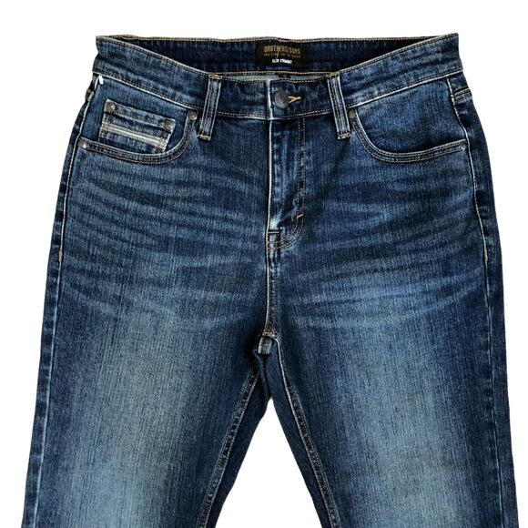 Brothers and Sons Men's Slim Straight Stretch Denim Jeans - New Size 32x32 - Picture 2 of 11